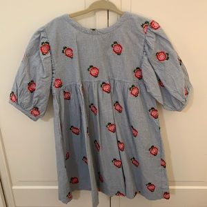 Pink Chicken Cotton Girls Dress